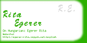 rita egerer business card